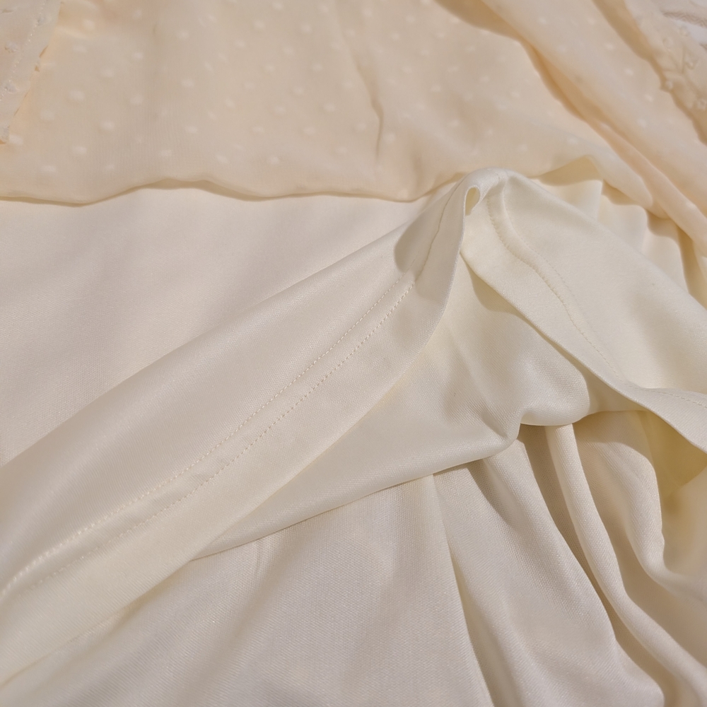 Lulu's Be a Dear Cream Swiss Dot Tie -front Skate Dress Size S - Picture 14 of 15